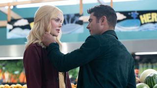 Brooke Harwood (Nicole Kidman) and Chris Cole (Zac Efron) have a romantic encounter in A Family Affair