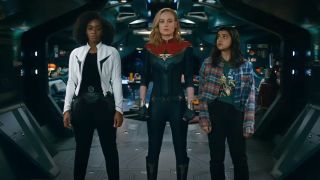 Monica Rambeau, Carol Danvers and Kamala Khan in The Marvels