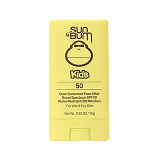 Sun Bum Kids Spf 50 Clear Sunscreen Face Stick | Wet or Dry Application | Hawaii 104 Reef Act Compliant (octinoxate & Oxybenzone Free) Broad Spectrum Uva/uvb Sunscreen | 0.53 Oz