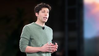 OpenAI CEO Sam Altman speaking during Microsoft's February 7, 2023 event