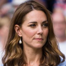 Kate Middleton looks thoughtful while attending Wimbledon 2019 on July 14, 2019