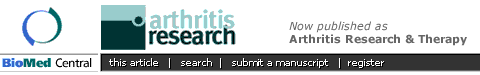 Arthritis Research logo