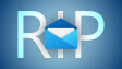 Windows Mail logo with RIP written behind it