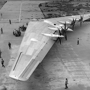 flying wing on tarmac