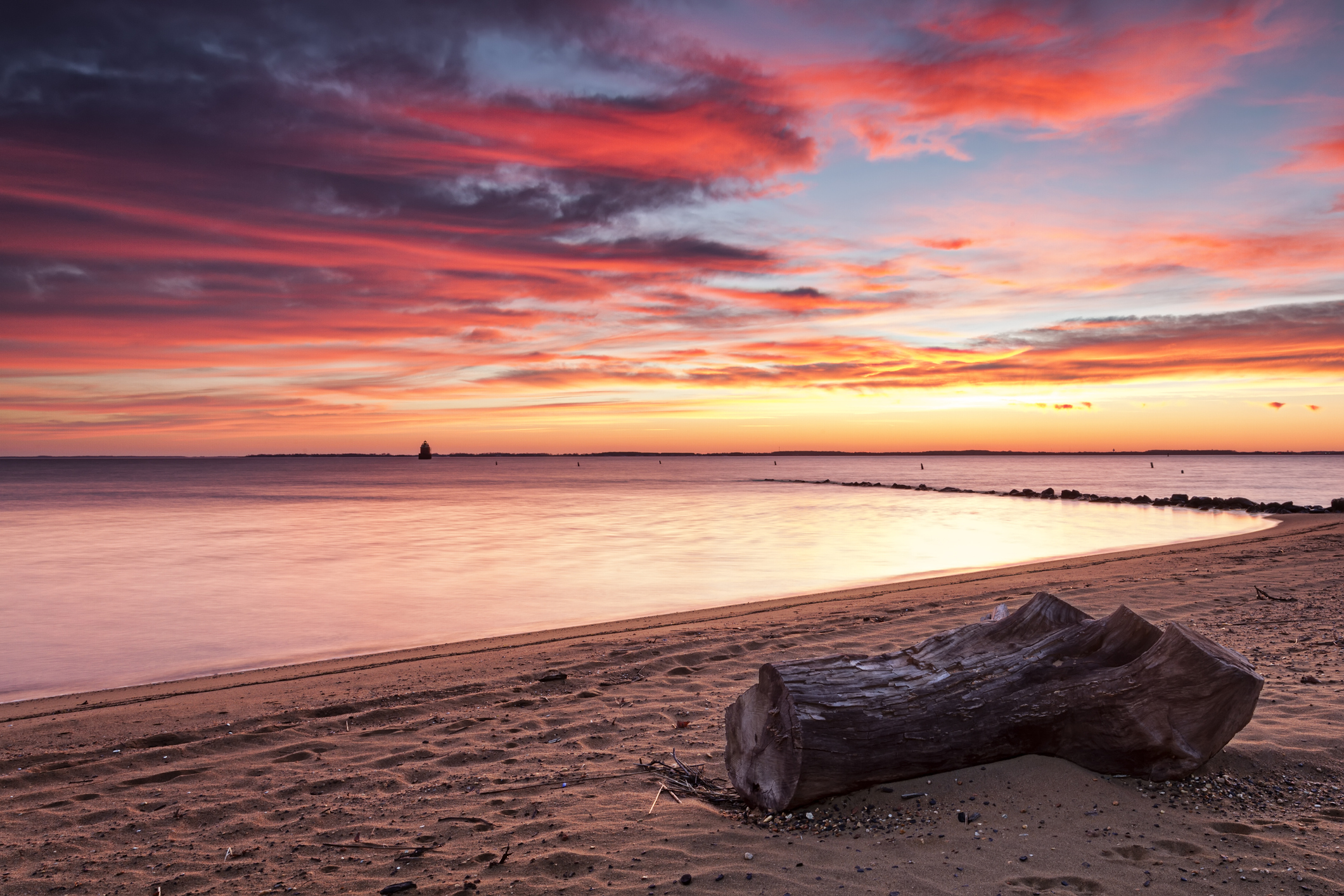 Sunset over water