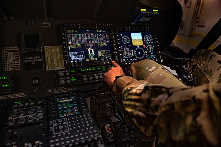 military helicopter cockpit