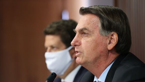 Jair Bolsonaro discursa na Cúpula de Líderes sobre o Clima, no dia 22 de abril de 2021 - Sputnik Brasil