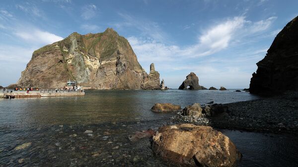 Ilhas Dokdo, como são chamadas na Coreia do Sul, ou ilhas Takashima, como são conhecidas no Japão (imagem referencial) - Sputnik Brasil