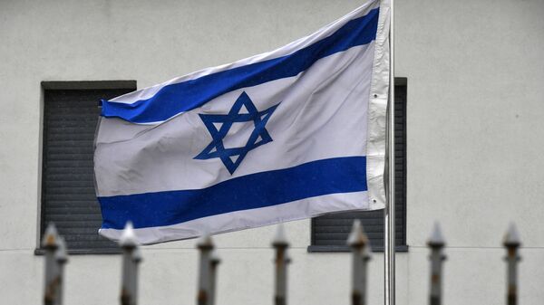 Bandeira nacional israelense perto da Embaixada de Israel em Moscou, 30 de outubro de 2019 - Sputnik Brasil