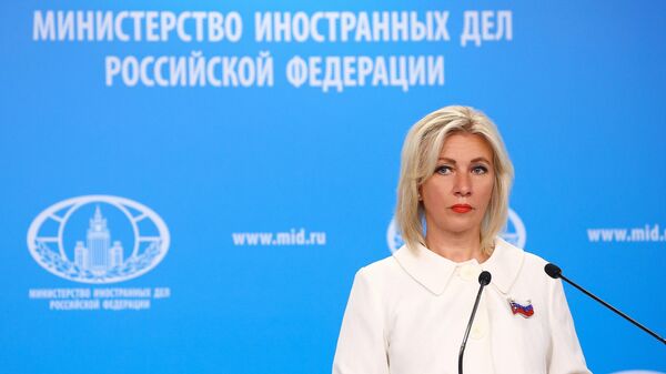 A representante oficial do Ministério das Relações Exteriores da Rússia, Maria Zakharova, durante uma coletiva de imprensa em Moscou, 21 de julho de 2022 - Sputnik Brasil