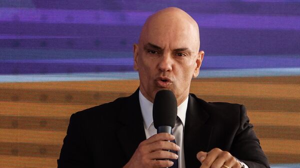 O presidente do Tribunal Superior Eleitoral (TSE), Alexandre de Moraes, em coletiva de imprensa, em Brasília, em 30 de outubro de 2022 (foto de arquivo) - Sputnik Brasil