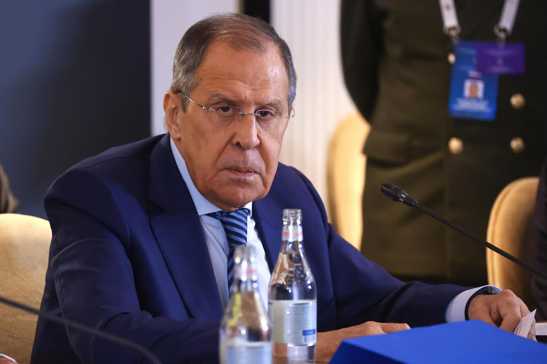 Sergei Lavrov, ministro das Relações Exteriores da Rússia, durante encontro do conselho de chanceleres da Organização do Tratado de Segurança Coletiva (OTSC), foto publicada em 23 de novembro de 2022 - Sputnik Brasil, 1920, 15.12.2022