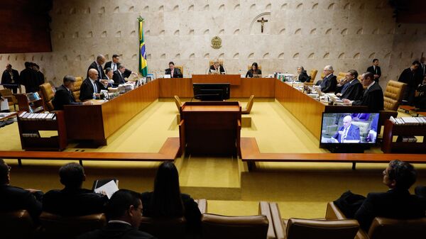 Plenário do Supremo Tribunal Federal (STF) durante os julgamentos das ações contra participantes dos atos do 8 de Janeiro. Brasília (DF), 13 de setembro de 2023 - Sputnik Brasil