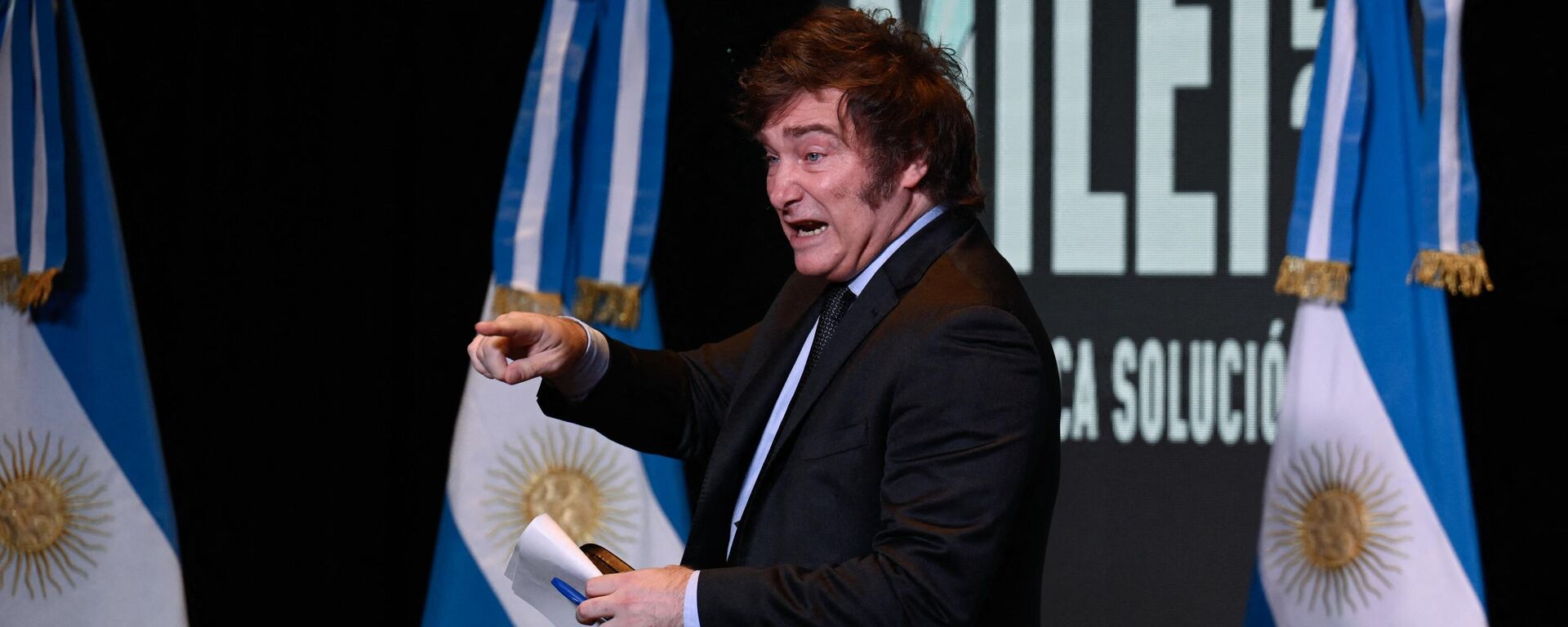 Javier Milei in Buenos Aires em 19 de outubro de 2023 - Sputnik Brasil, 1920, 21.11.2023