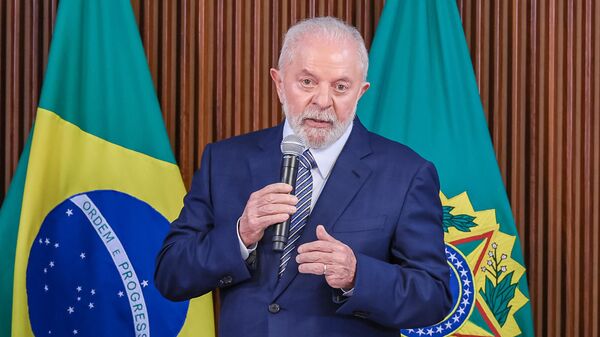 Presidente da República, Luiz Inácio Lula da Silva durante reunião ministerial no Palácio do Planalto. Brasília (DF), 20 de dezembro de 2023 - Sputnik Brasil