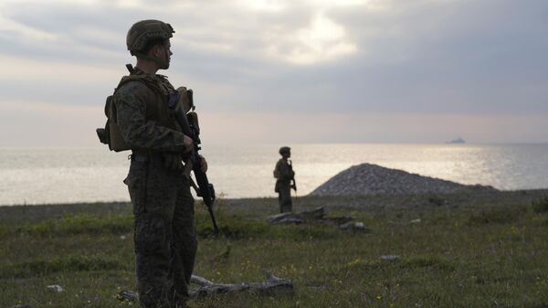 Tropas dos EUA após manobra anfíbia, parte do exercício militar anual BALTOPS, no mar Báltico em Tofta, Gotland, Suécia, 7 de junho de 2022 - Sputnik Brasil