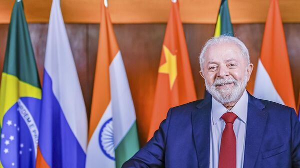 O presidente do Brasil, Luiz Inácio Lula da Silva, durante Cúpula Virtual Extraordinária do BRICS, em 11 de novembro de 2023 - Sputnik Brasil