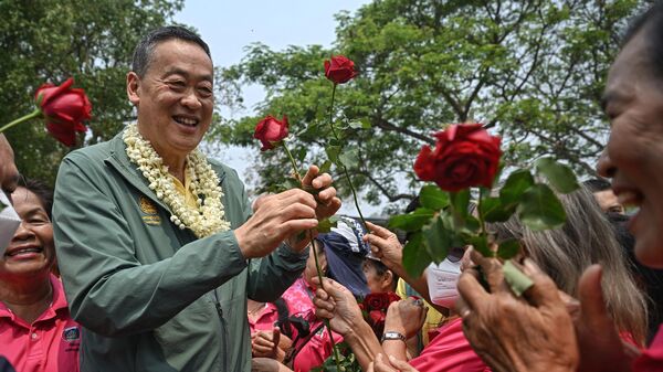 O primeiro-ministro tailandês, Srettha Thavisin, durante evento na província de Chiang Mai, no norte da Tailândia, em 16 de março de 2024 - Sputnik Brasil