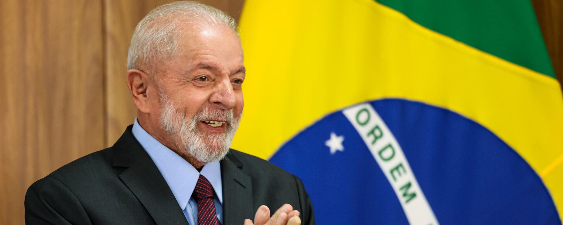 O presidente Luiz Inácio Lula da Silva durante café da manhã com jornalistas no Palácio do Planalto para falar sobre ações do governo. Brasília (DF), 23 de abril de 2024 - Sputnik Brasil, 1920, 15.06.2024