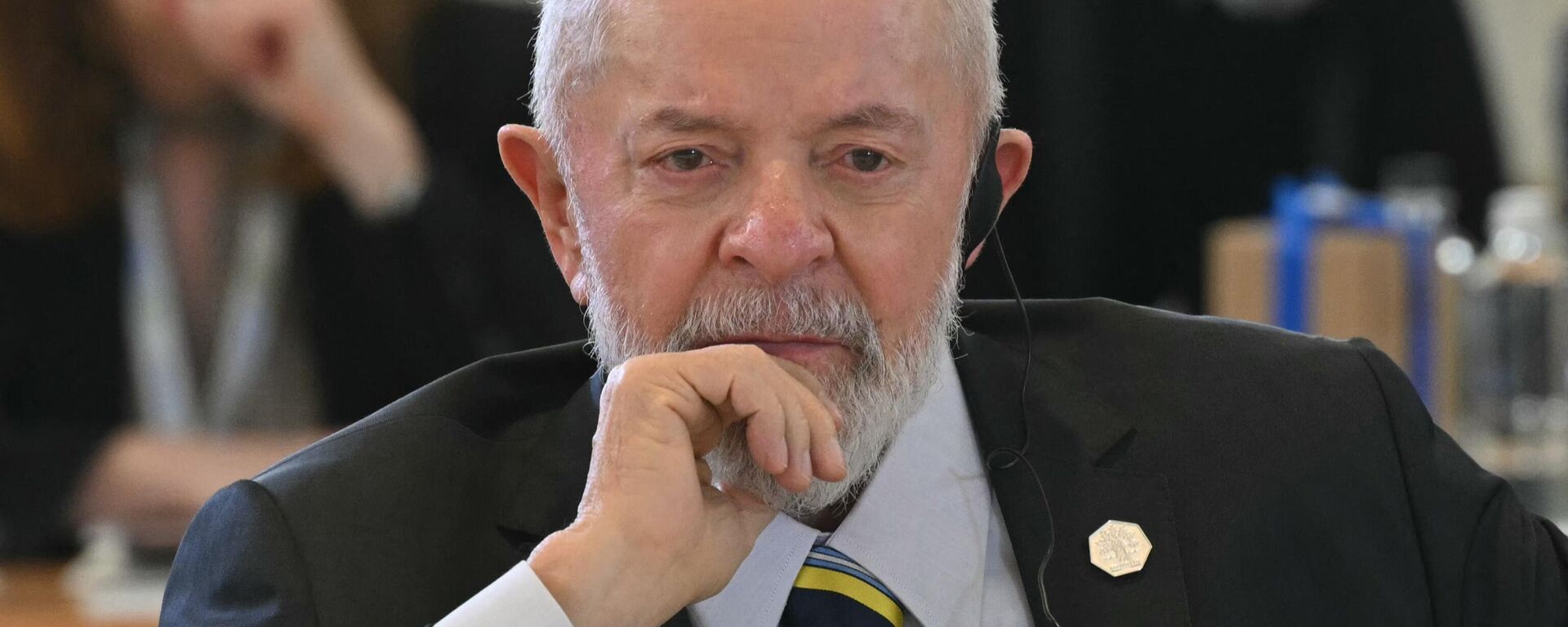 O presidente brasileiro, Luiz Inácio Lula da Silva participa de sessão de trabalho sobre inteligência artificial (IA), energia e África-Mediterrâneo no resort Borgo Egnazia, durante a cúpula do G7 na Itália, em Savelletri, em 14 de junho de 2024 - Sputnik Brasil, 1920, 16.06.2024