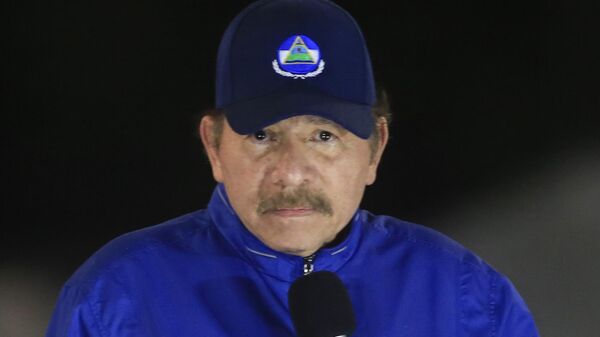 O presidente da Nicarágua, Daniel Ortega, durante a cerimônia de inauguração de um viaduto em Manágua, capital nicaraguense. Nicarágua, 21 de março de 2019 - Sputnik Brasil