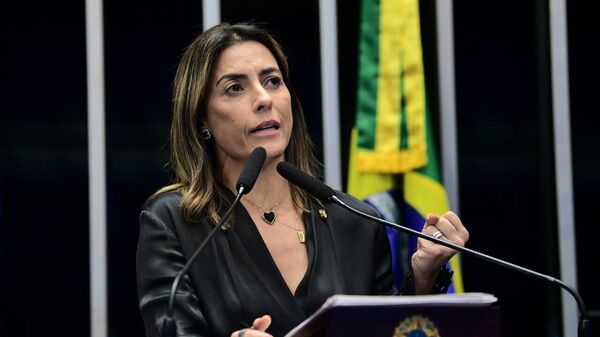 A senadora Soraya Thronicke (Podemos-MS) durante fala no Senado Federal, em Brasília (DF) - Sputnik Brasil