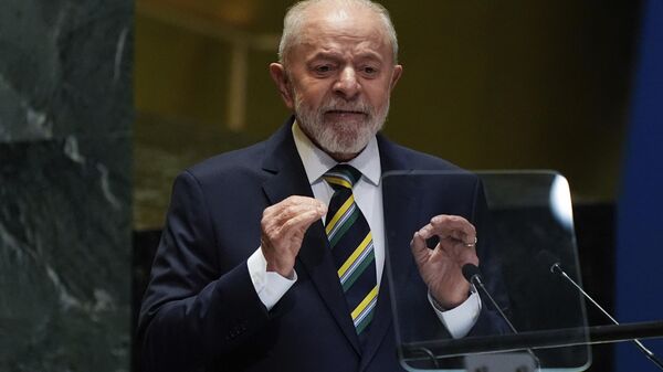 O presidente brasileiro Luiz Inácio Lula da Silva discursou na abertura da 78ª Assembleia Geral da ONU - Sputnik Brasil