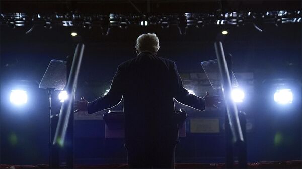 Candidato republicano à presidência, ex-presidente Donald Trump, fala em um comício de campanha no Salem Civic Center, 2 de novembro de 2024, em Salem, Virgínia. - Sputnik Brasil