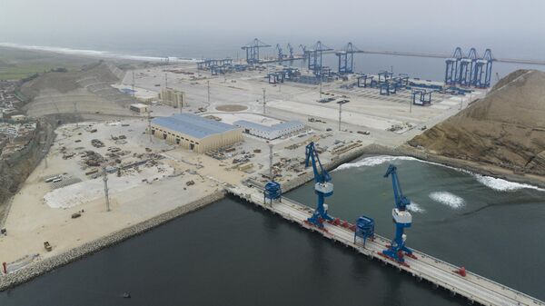 Vista geral do porto de Chancay, que após a inauguração se tornará o maior da América Latina. Peru, 29 de outubro de 2024 - Sputnik Brasil