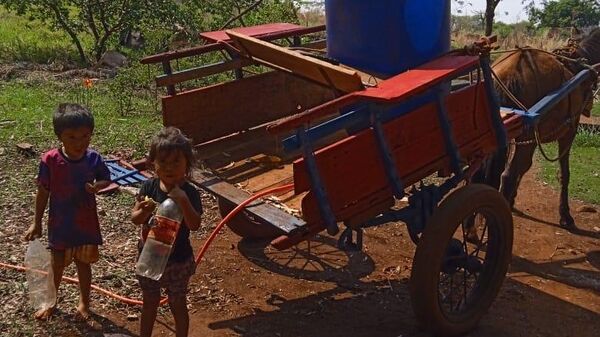 Crianças indígenas da aldeia Jaguapiru, atacada pela PM do Mato Grosso do Sul - Sputnik Brasil