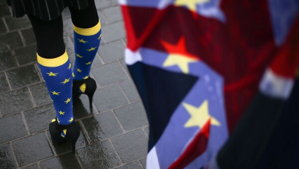 Protestos anti-Brexit em Londres - Sputnik Brasil