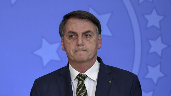 Presidente Jair Bolsonaro no salão nobre do Palácio do Planalto, em Brasília (DF) - Sputnik Brasil