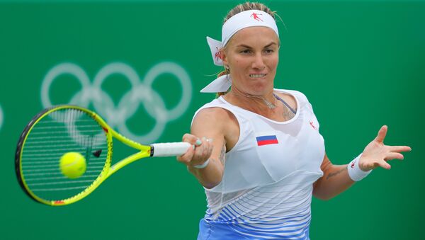 Tenista russa Svetlana Kuznetsova durante partida nos Jogos Olímpicos Rio 2016 - Sputnik Brasil