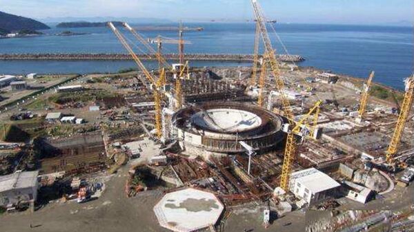 Vista geral das obras da usina termelétrica nuclear Angra 3, em Angra dos Reis (RJ) - Sputnik Brasil