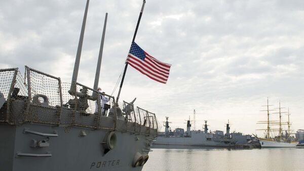 Destróier USS Porter da marinha dos EUA - Sputnik Brasil