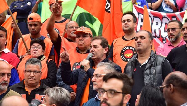 Manifestação da Força Sindical - Sputnik Brasil