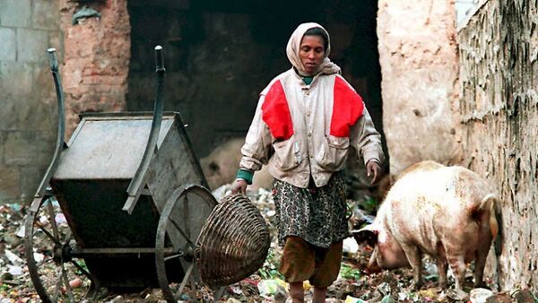 Uma mulher da casta de intocáveis indiana em Nova Deli (foto de arquivo) - Sputnik Brasil