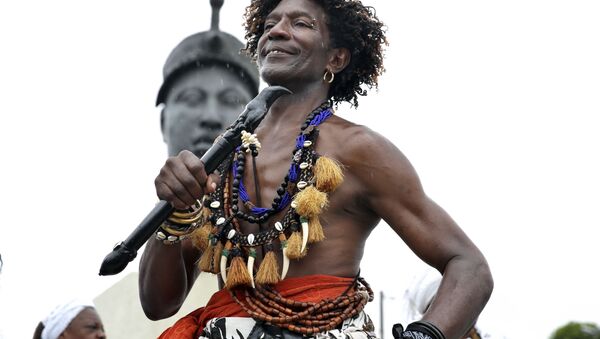 Homenagem junto ao monumento de Zumbi dos Palmares no Rio de Janeiro por conta do Dia da Consciência Negra - Sputnik Brasil