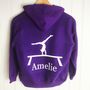 Girls Personalised Gymnastics Hoodie 1107, thumbnail 3 of 10