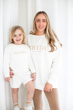 Pageboy, Bridesmaid And Flowergirl Embroidered Sweatshirt Jumpers, 4 of 9