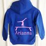 Girls Personalised Gymnastics Hoodie 1107, thumbnail 1 of 10