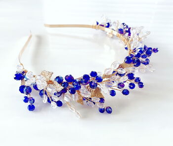 Blue Crystal Fascinator Headband, 2 of 2