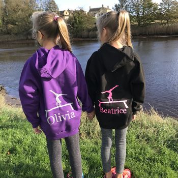 Girls Personalised Gymnastics Hoodie 1107, 2 of 10