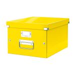 Leitz Click & Store Collapsible Storage Box Medium For A4 Yellow Ref 60440054