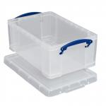 Really Useful Storage Box Plastic Lightweight Robust Stackable 5Litre W200xD340xH125mm Clear Ref 5C-PK3 4051941