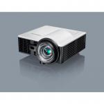 The Optoma ML1050STi is a sleek and modern LED projector, boasting 1000 ANSI Lumens and a native resolution of 1280 x 800 pixels. Its short throw capabilities make it perfect for small or limited spaces, while still providing a clear and bright image. The projector is designed with multimedia use in mind, making it a versatile tool for any presentation or entertainment needs. Its compact size and advanced technology make it a great option for anyone in need of a quality projector.