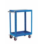 Large Reversible Tray/Shelf Trolley; 2 Tier; 150kg; Blue TI257Y