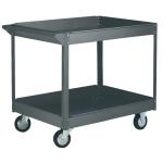 Tray Trolley; 2 Deep Trays; Swivel (x2 Braked)Castors; Steel; 250kg; Grey WI202Y