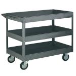 Tray Trolley; 3 Deep Trays; Swivel (x2 Braked)Castors; Steel; 250kg; Grey WI203Y