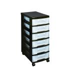 Really Useful Plastic Storage Tower with 6 Drawers Black ST6X7C RUP80651